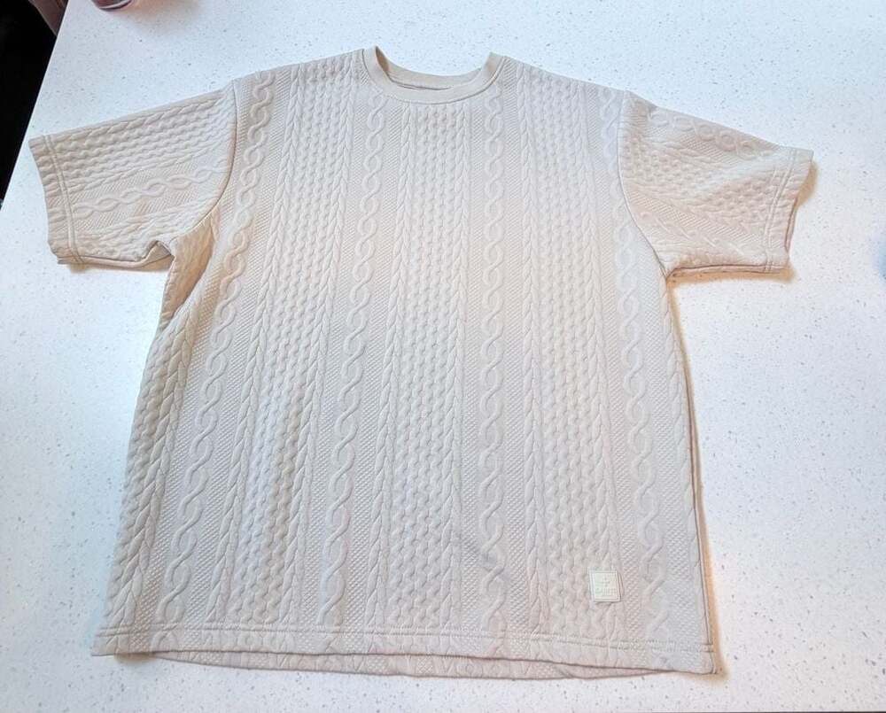 Saints Studio Cable Knit Textured T-Shirt